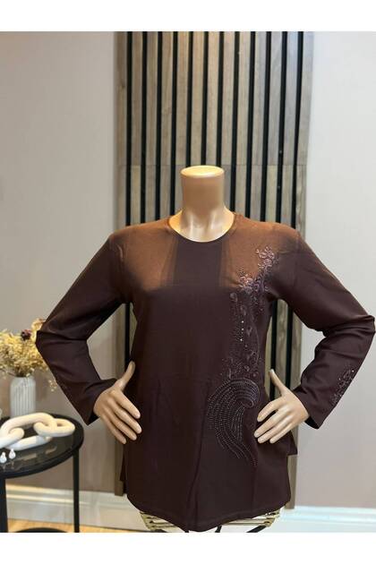 Women's Middle Age and Above Valeria Stylish Embroidered Winter Women's Blouse
