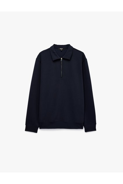 Regular Fit Long Sleeve Half Zip Sweatshirt