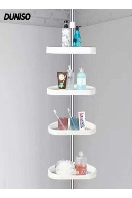 Multifunctional Bathroom Shower Rack ,No Drilling,Stainless steel Shower storage Organizer with 4 s