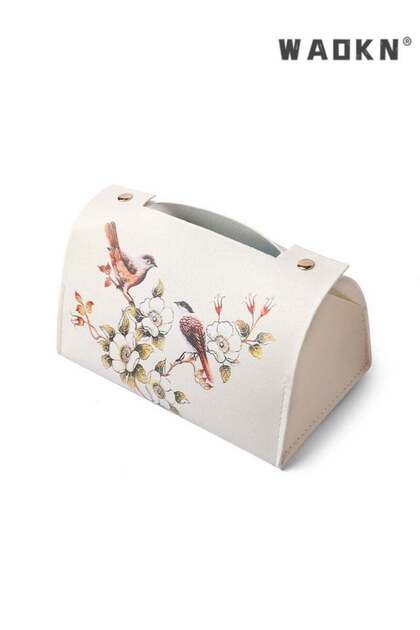 Decorative Tissue Box for Living & Dining Rooms, Napkin Holder with Bird and Flower Design,Stylish