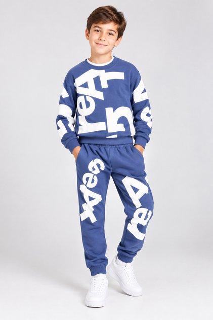Written 2 İp Erkek Çocuk Style Tracksuit Set