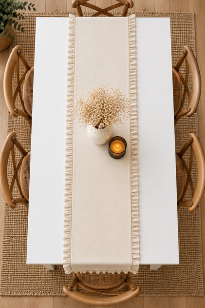 40 X 110 cm Minimal Ruffle Runner