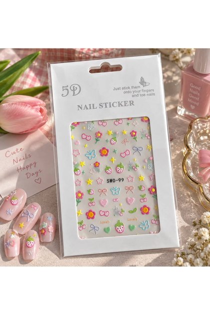 Tırnak Sticker Protez Tırnak Kalıcı Oje Süsleme, Nail Art Sticker