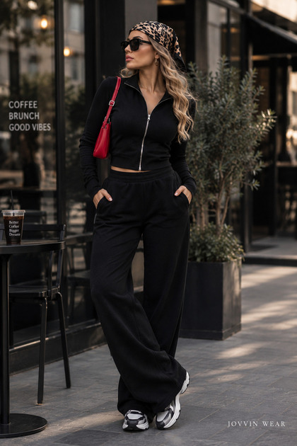 JOVVIN Siyah Alt-Üst Takım