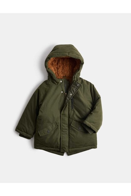 Peluş Astarlı Çocuk Parka Mont