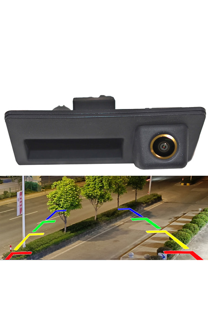 Static-gold Parking HD CCD Car Rear View Reverse Backup Trunk Handle Camera for VW Passat Audi A4L 6