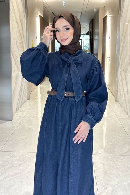 Juliette Fiyonklu Denim Etekli Takım - Lacivert