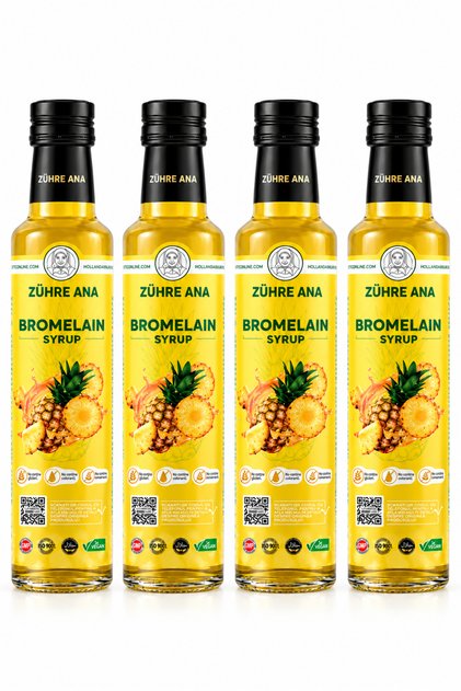 4 sticle de sirop de bromelaină (reduce edemul și ajută la pierderea în greutate) 4x250 ml