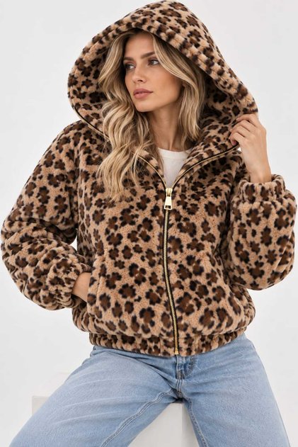 New Season Premium Quality Thick Plush Hooded Zippered Women's Coat – Soft Textured Fur Jacket