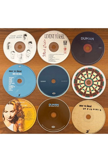9 Turkish Pop Cds (No Cardboard or Boxes, Only the Cds as Shown in the Photo Will Be Sent) Şebnem Ferah Levent Yüksel Duman Mor and Beyond...
