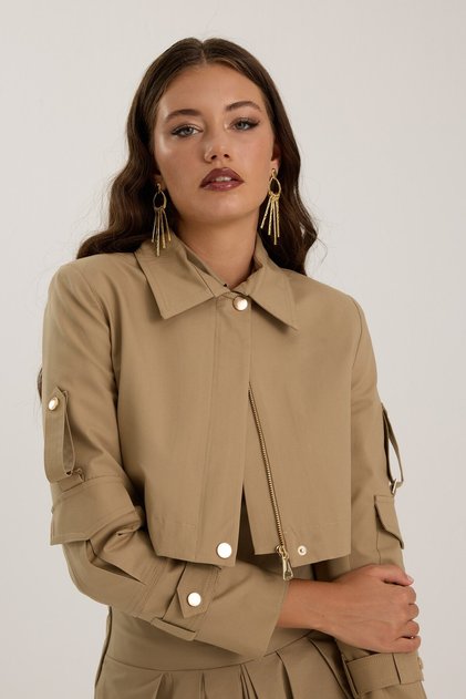 Nok Iconic Rock Star Ceket Bronz Kahverengi