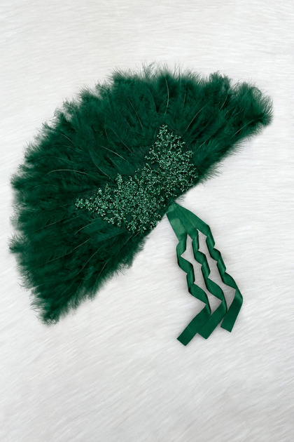 Emerald Green Bridal Fan, Sparkling Vip Pine Laced Henna Bachelorette Party Bridesmaid Circumcision Wedding Promise Engagement