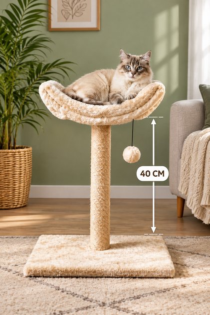 B1 40cm Cat Scratching Bed Cat-Friendly Fabric