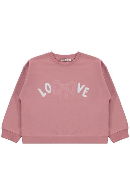 Love Printed Sweatshirt for Ages 6-9 - Pink