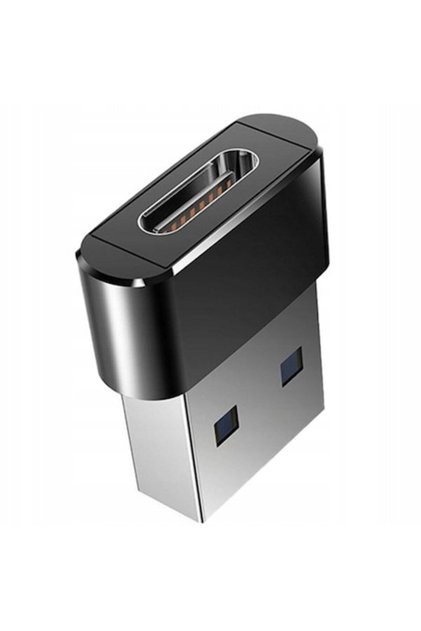 Adaptor, de la TYPE C TYPE-C USBC la USB USB-A OTG, Negru