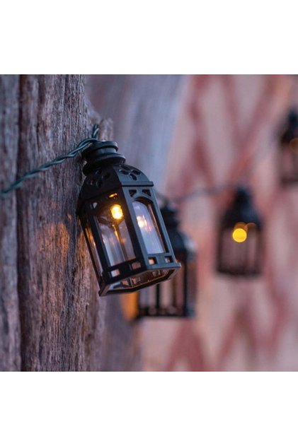 SET DE 10 LUMINI SÂRMATE SOLARE PENTRU DECORATURA GRĂDINĂRII, TIP FELINAR