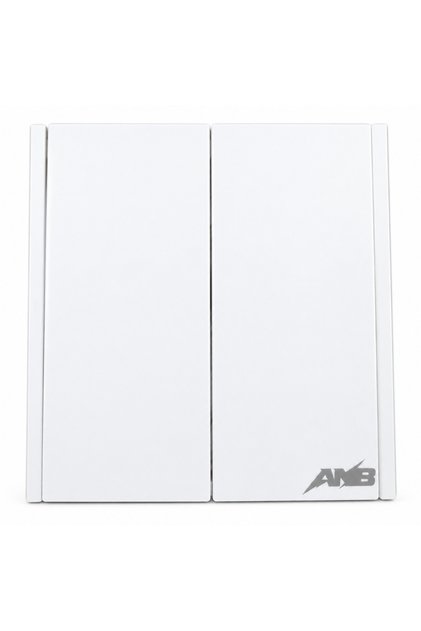 Intrerupator electric dublu, 10A, 250V, alb, montaj incastrat - COBI SMART®