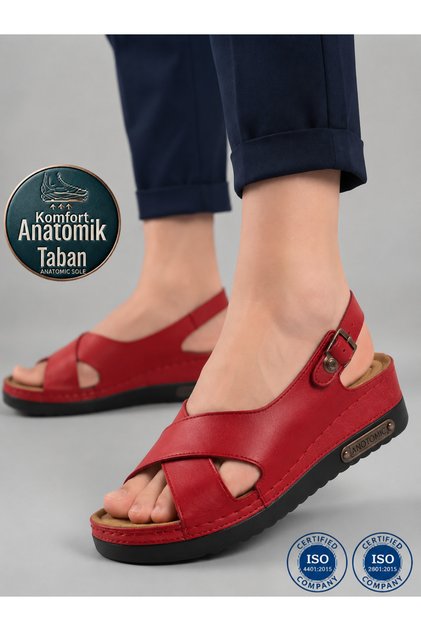 Women's Orthopedic Cross-Strapped Flexible Soft Sole for Heel Spur and Foot Pain Relief Daily Comfort Women's Sandals