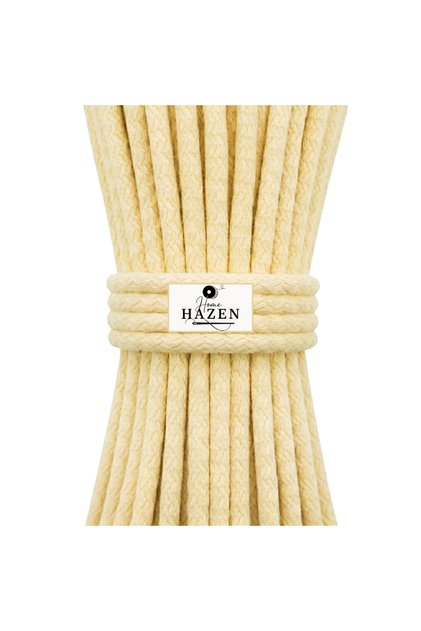 2 kg Cord Rope Cotton 6-7 mm 90-100 Meters - Lemon Yellow