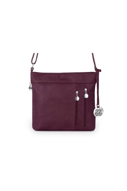 Geantă din piele Zarza Burgundy