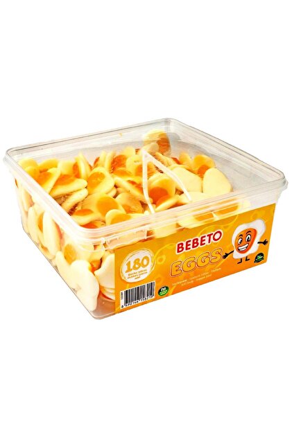 Bomboane gumate în formă de ouă, 180 bucăți, 1080g, recipient