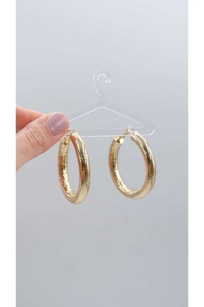 Curved Large Hoop Earrings