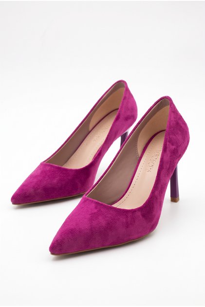 Women's Thin Heeled Pointed Toe Elegant Classic Purple Suede Stiletto