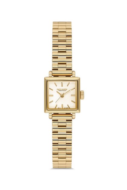 Dk.1.Ag1428.25 Minimal Square Dial 3 Atm Water Resistant Gold Color Women's Wristwatch
