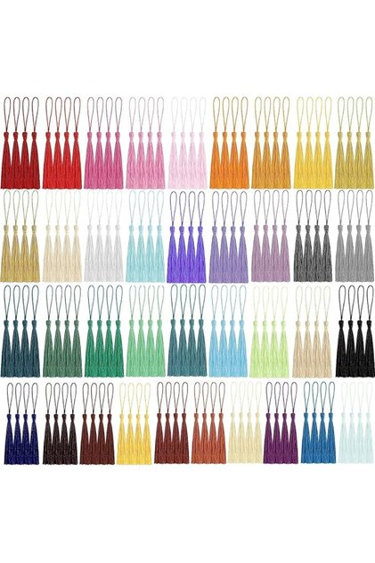 Tassels for Crafts, Colorful Mini Tassel, Tassels with Loops for Bookmarks, Crafts And Jewelry Makin