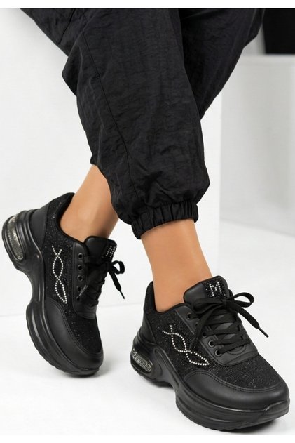 Bellamor Stone Detailed High-Sole Lace-Up Daily Orthopedic Sports Shoes
