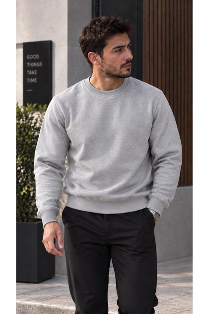 Men's 3 Thread Sweatshirt Crew Neck Soft Textured