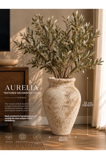 AURELIA Vază Decorativă Texturată 30 cm