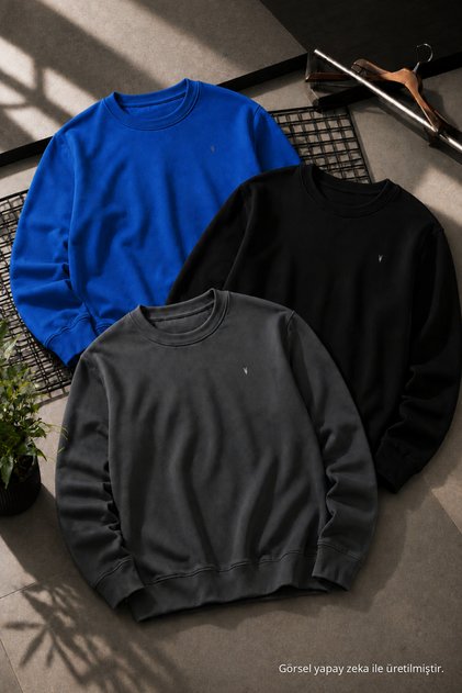Men's Premium Embroidered Comfortable 3-Piece Sweatshirt
