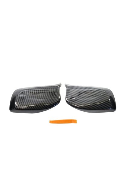 Carbon fiber pattern Carbon Fiber Look Black Rearview Side Mirror cover Caps for BMW 5 Series E60 E6