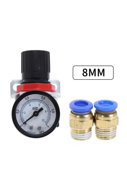 AR2000 w PC8mm EU AR2000 1/4" Thread BSP Pneumatic Air Compressor Pressure Regulator Reduction Valve