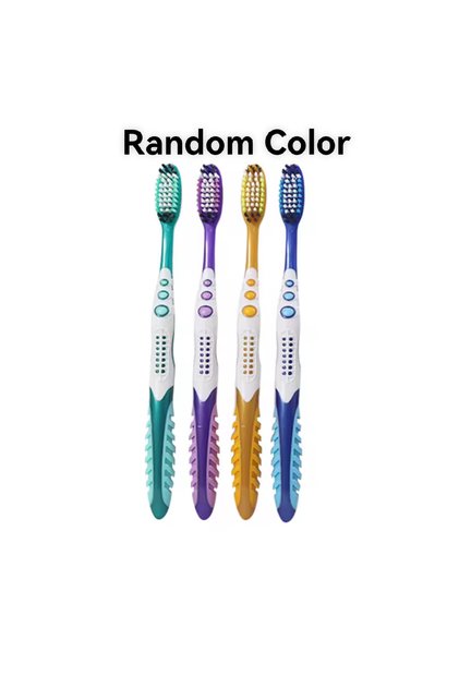 4pcs 4pcs manual hard hair toothbrush for efficient oral cleaning, individually packaged for adults