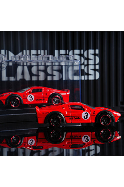 Red "Rising Star" No.3 Sedan Diecast Car - 1:64 Scale Racing Model, Toy Vehicle, Collectible for Car
