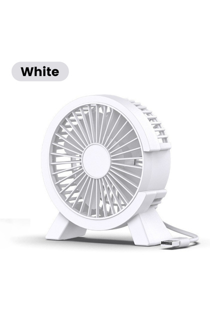 white Mini USB Rechargeable Table Fan Portable USB Small Fan Fan For Student Dormitory Computer Summ