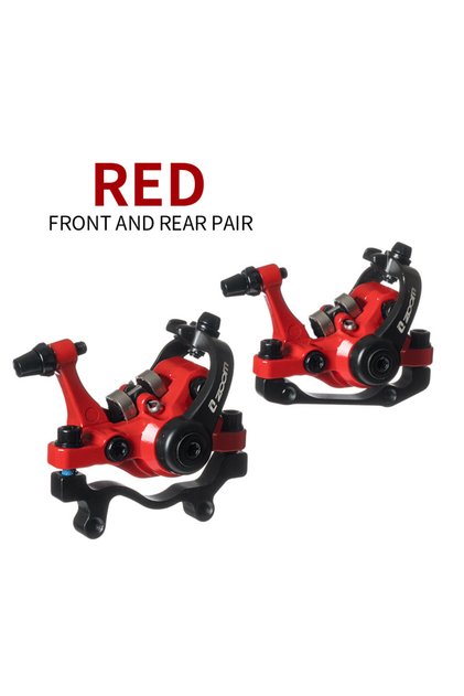 1 Pair Red ZOOM DB680 Bicycle Brakes MTB Mechanical Disc Brake Set For MTB Electric Scooters Caliper