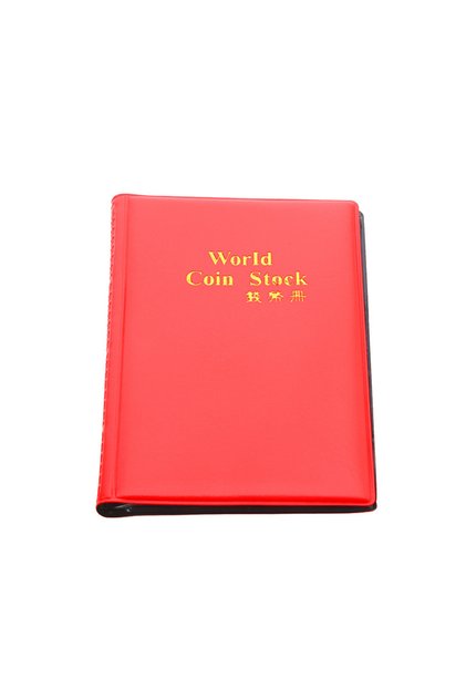 B-Red 120 Coins 480 Coin Collectible Organizer Memorial Album Collector's Book Convenient Storage Di