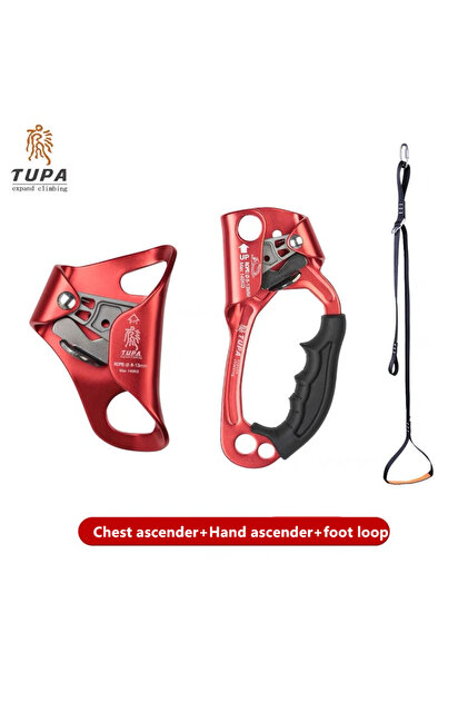 Red ascender set B Climbing Chest Ascender Outdoor Rock SRT Professional Device Mountaineer Chest As