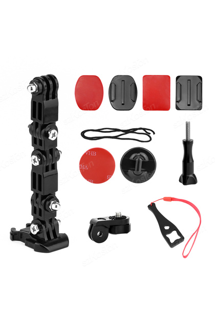 Kit B Motorcycle Helmet Kit for GoPro Hero 13 12 11 10 9 Action Camera Helmet Chin Mount For Go Pro