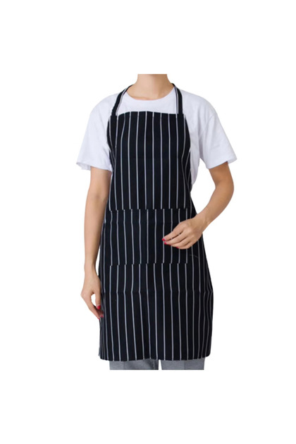 White stripe Adjustable Half Length Adult Apron Striped Restaurant Chef Apron Coffee Is Hotel Staff
