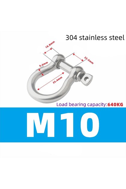 M10-1 قطعة من الفولاذ المقاوم للصدأ 304 على شكل قوس ياباني/أوروبي ممتد - أدوات بحرية متينة للقوارب