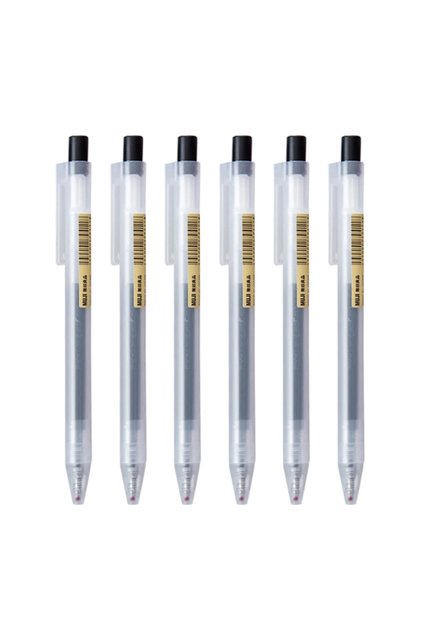 0.5mm 6 Black 0.5mm Press Gel Pen Blue/Black/Dark Blue/red Ink MUJIs Refills Rod Handle Ballpoint Sc