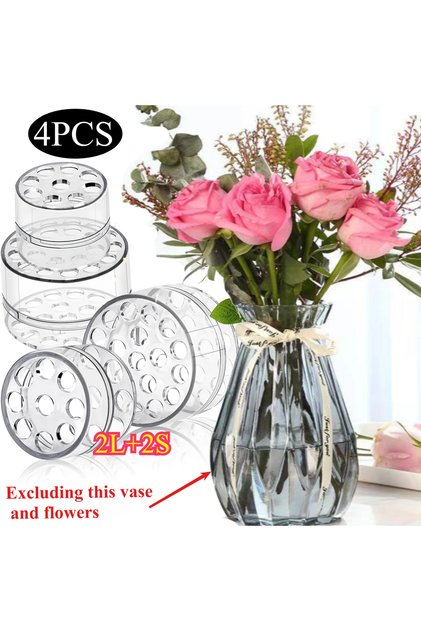 4PCS 4/2Pcs Spiral Ikebana Stem Holder,Spiral Stem Holder DIY Japanese Honeycomb Flower Planter