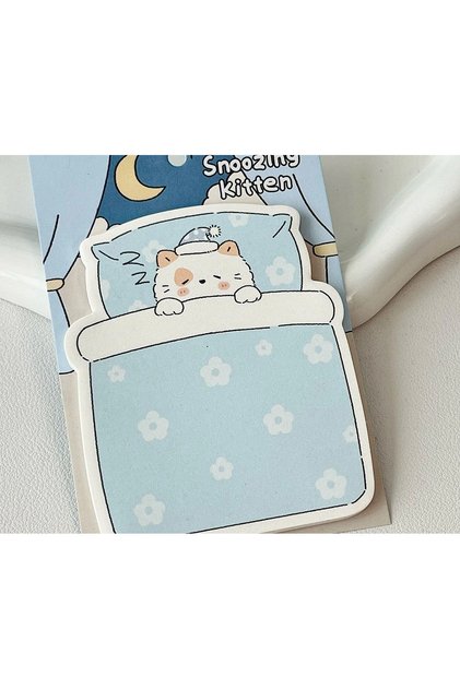 A Cloud Diary Cute Cat Illustration Sticky Notes Irregular Shaped Multi - Function Memo Pad Reusable