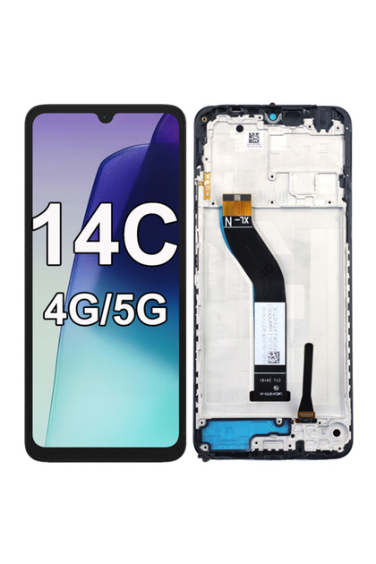With Frame IPS Display For Xiaomi Redmi 14C LCD DisplayTouch Screen Digitizer For Redmi 14C 4G/5G Di