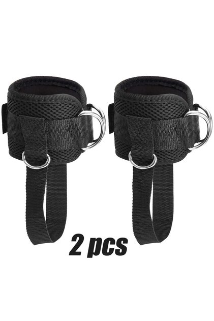 Black-2PCS 2PCS Ankle Straps for Cable Machine Man Woman,Ankle Strap for Cable Machine Kickback, Cab
