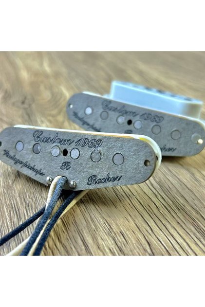 Vintage 1969 Custom Strat-Style Single Coil Pickup Set (SSS) - Alnico V Magnets, Hand-Wound for Clas